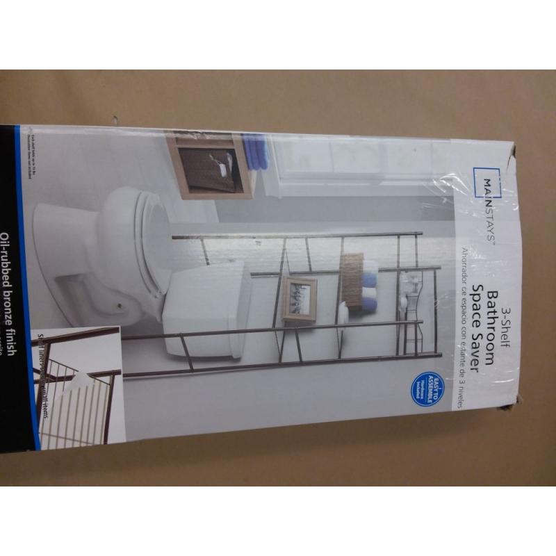 Over the Toilet Storage, 3-Shelf Bathroom Space Saver, Oil Rubbed Bronze