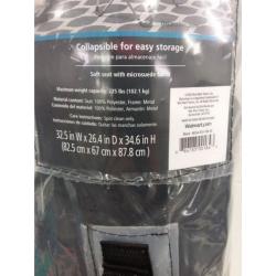 Mirco Suede Fabric Butterfly Folding Chair, Black