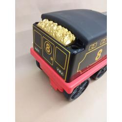 Ride On Train with Track Electric Ride On Toy w/ Lights & Sounds Storage Seat