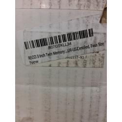 3 Inch Twin Memory Foam Mattress Topper, Pressure-Relieving Mattress Topper
