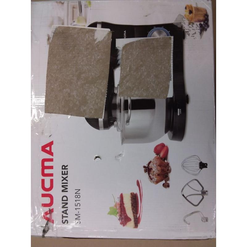 Stand Mixer,6.5-QT 660W 6-Speed Tilt-Head Food Mixer, Silver