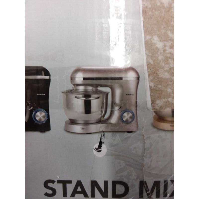 Stand Mixer,6.5-QT 660W 6-Speed Tilt-Head Food Mixer, Silver