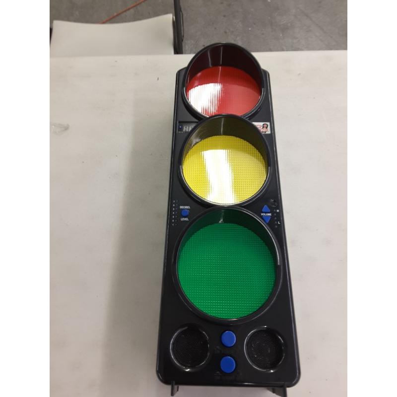 The adjustable sound activated noise monitor traffic light