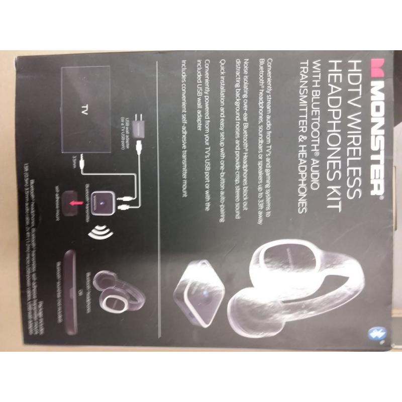 HDTV Wireless Headphone Kit with Bluetooth Transmitter