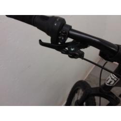 Mongoose Excursion Men's Mountain Bike, 29 inch wheels, 21 speeds, black / white