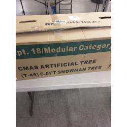 Clear Prelit Traditional Green Flocked Pencil Christmas Tree, 6'