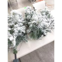 Clear Prelit Traditional Green Flocked Pencil Christmas Tree, 6'