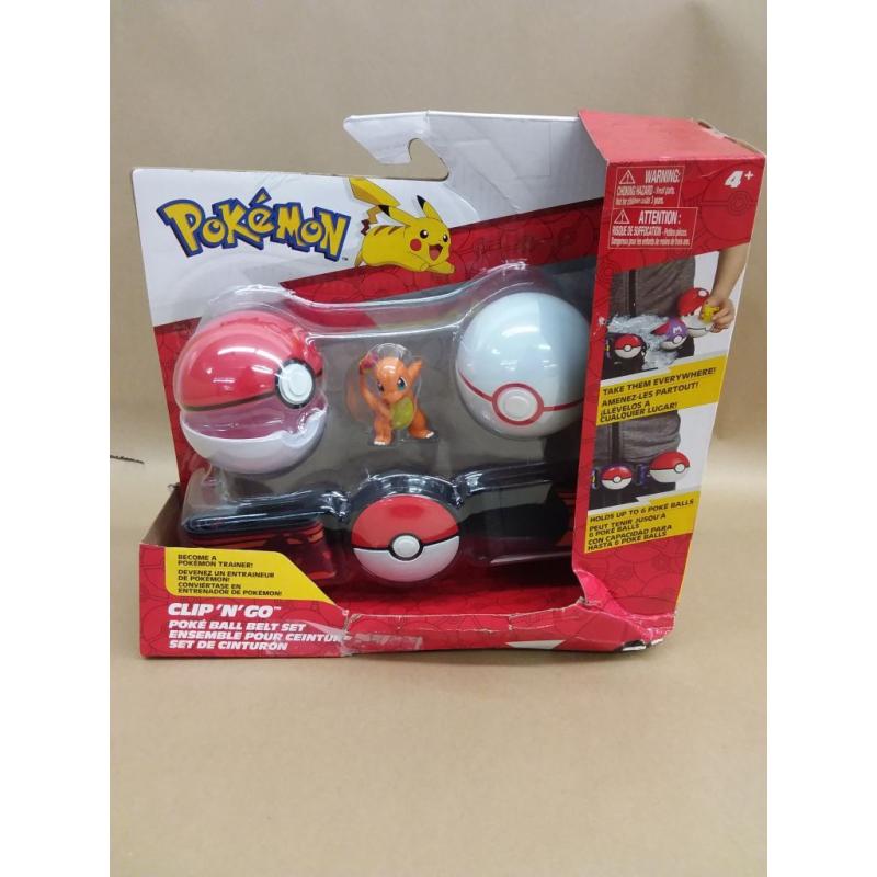 Pokemon - Clip 'N' Go Poke Ball Belt Set - Poke Ball- Premier Ball- and Charmander -1