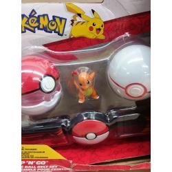 Pokemon - Clip 'N' Go Poke Ball Belt Set - Poke Ball- Premier Ball- and Charmander -1