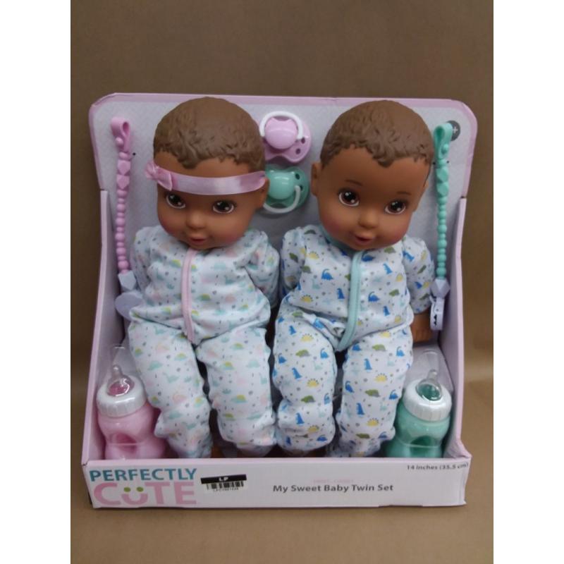 Perfectly Cute Boy Girl Twins Brown Hair - Brown eyes