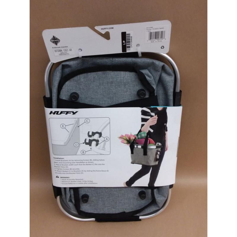 Huffy Designer Foldable Basket - Gray