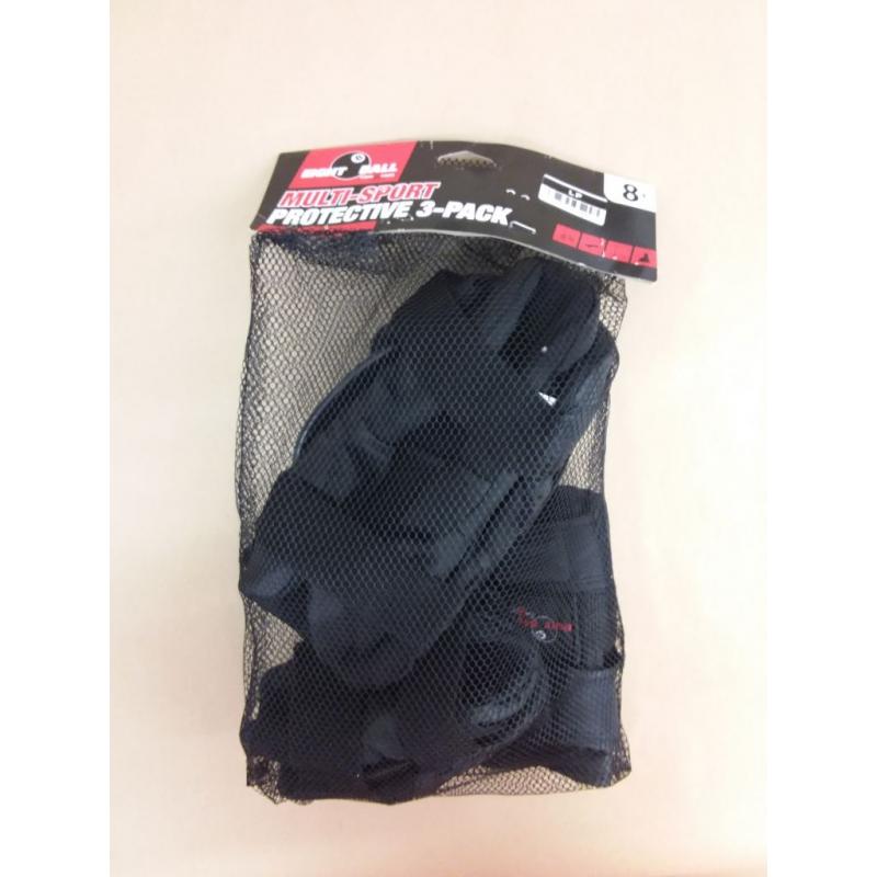 Eight Ball Kids' 8+ Pad Set 3pk - Black - Only 1 Wrist Guard