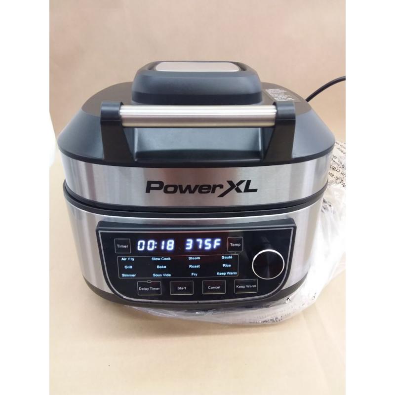 PowerXL Grill Air Fryer Combo - Silver