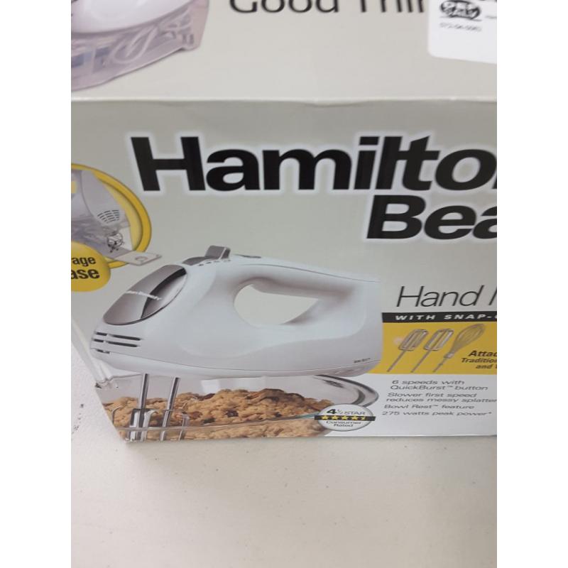 Hamilton Beach Hand Mixer With Snap On Case