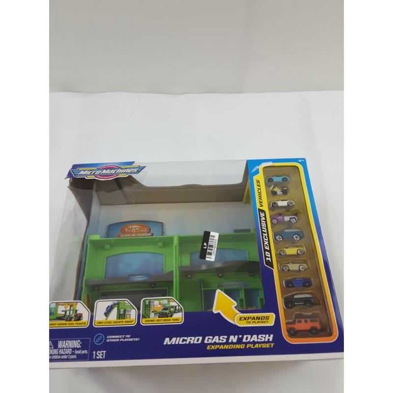 Micro Machines Transforming Playset - Micro Gas N Dash Combo
