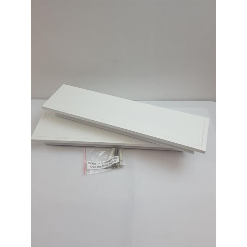 2pc Traditional Wall Shelf Set White - Threshold