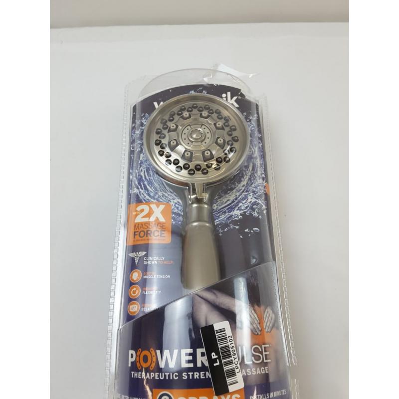 6 Mode Power Pulse Hand Held Shower Head Brushed Nickel - Waterpik