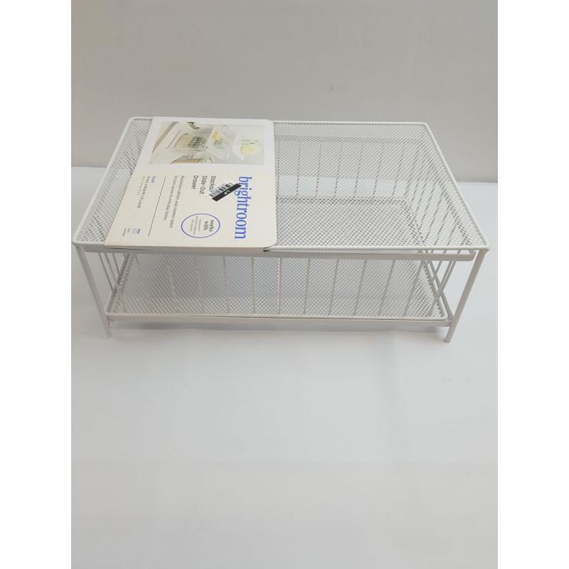 Small Stackable Slide Out Drawer White - Brightroom