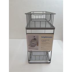 Two Tiered Slide Out Organizer Brushed Nickel - Brightroom