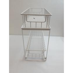 Two Tiered Slide Out Organizer Brushed Nickel - Brightroom