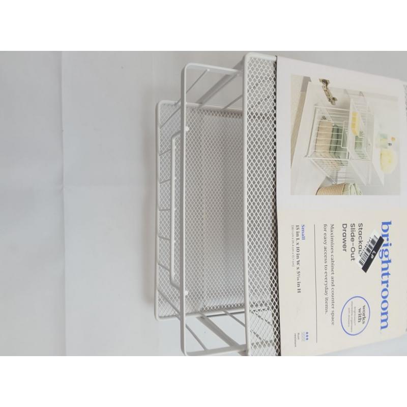 Small Stackable Slide Out Drawer White - Brightroom