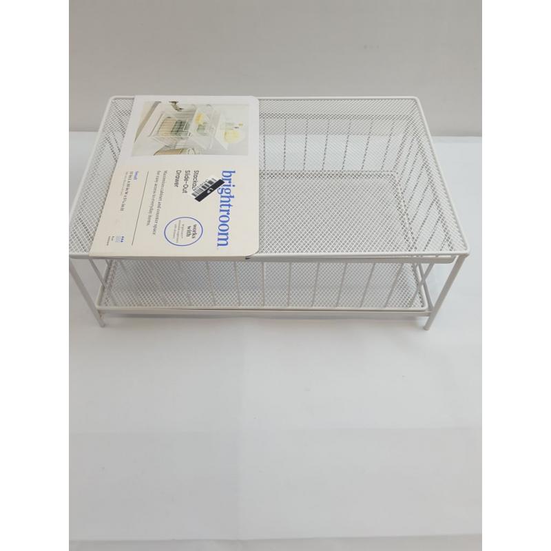 Small Stackable Slide Out Drawer White - Brightroom