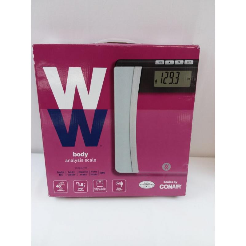 Body Analysis Glass Scale Silver - Weight Watchers