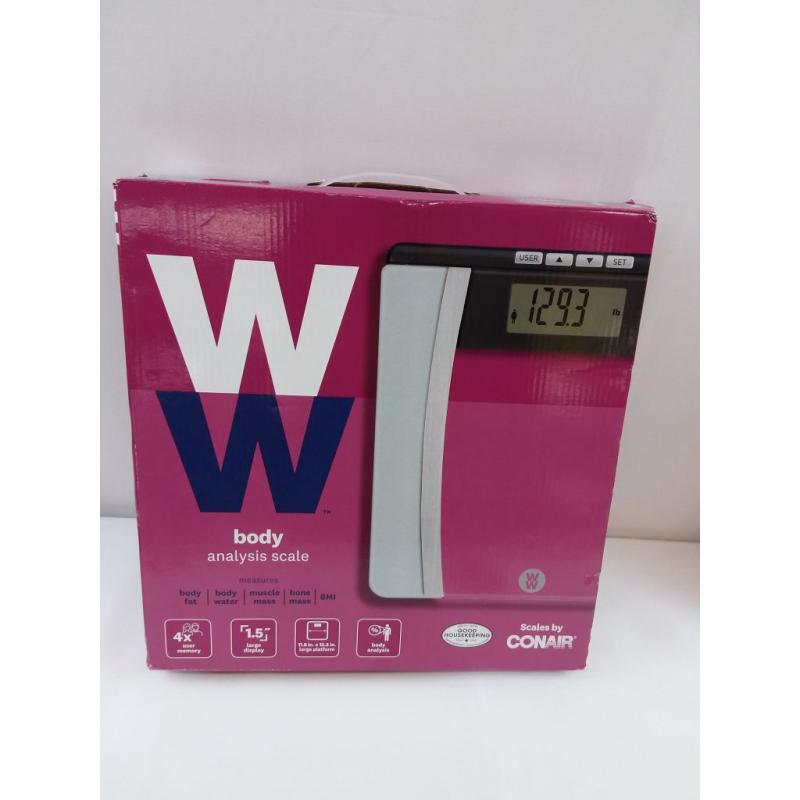 Body Analysis Glass Scale Silver - Weight Watchers