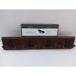 16 Rack with Double Prong Hook - Cocoa/Soft Iron - Threshold