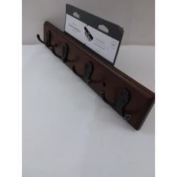 16 Rack with Double Prong Hook - Cocoa/Soft Iron - Threshold