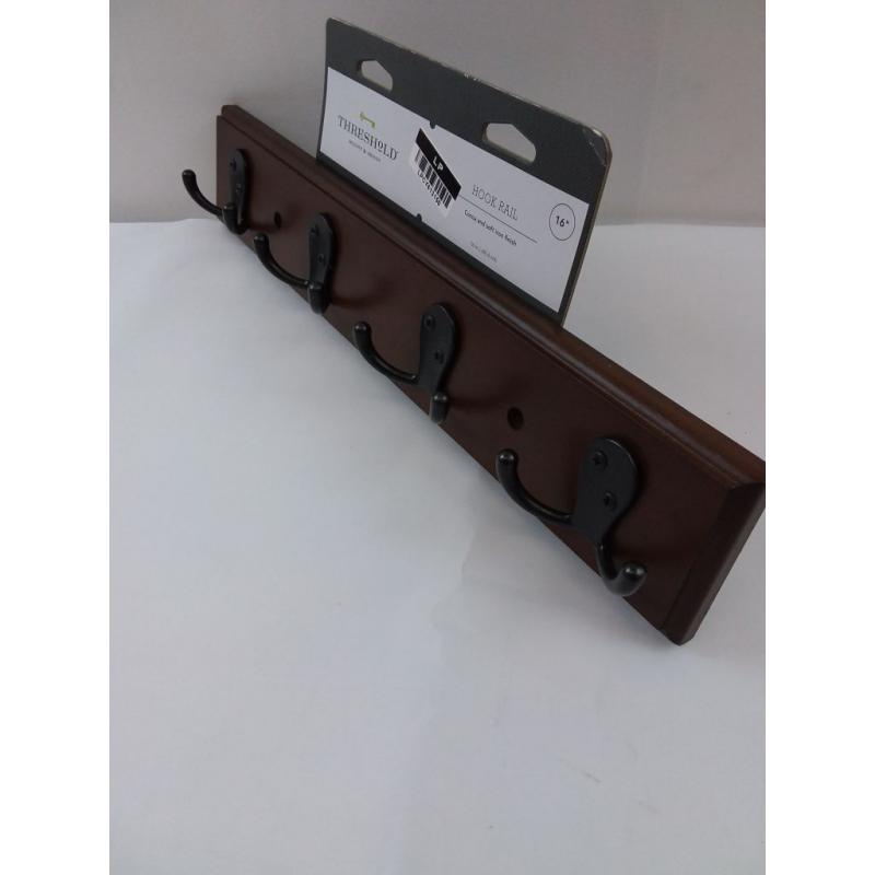 16 Rack with Double Prong Hook - Cocoa/Soft Iron - Threshold