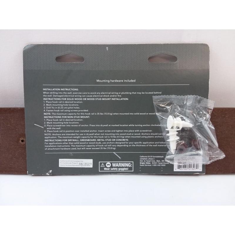 16 Rack with Double Prong Hook - Cocoa/Soft Iron - Threshold