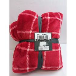 Twin/Twin XL Printed Pattern Microplush Bed Blanket Red Plaid - Threshold