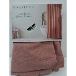 Chambray Shower Curtain Clay - Casaluna