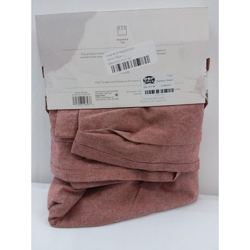 Chambray Shower Curtain Clay - Casaluna