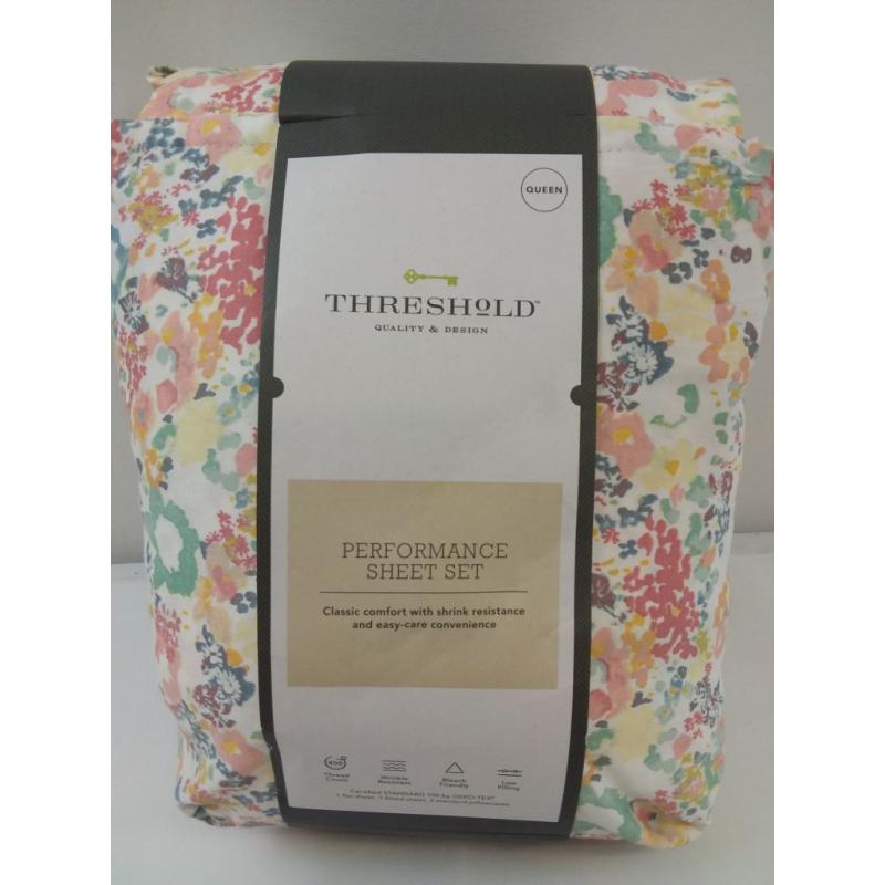 Queen 400 Thread Count Printed Performance Sheet Set Ditsy Rose