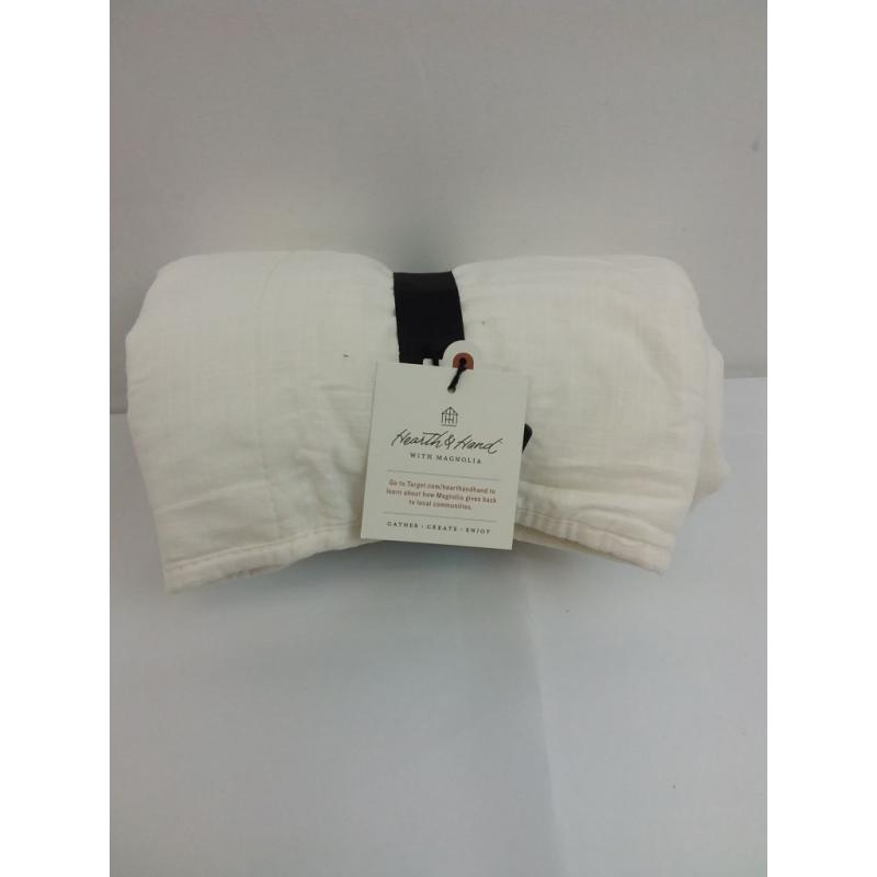 King Solid Quilted Pillow Sham Sour Cream - Hearth & Hand with Magnolia