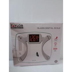 Digital Glass Stainless Steel Bathroom Scale Clear/Silver