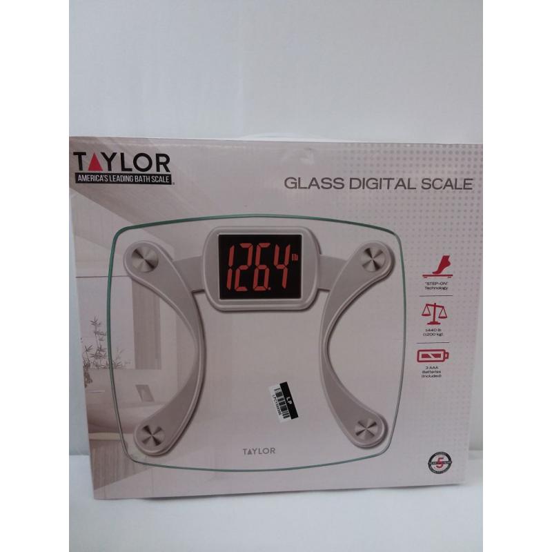 Digital Glass Stainless Steel Bathroom Scale Clear/Silver