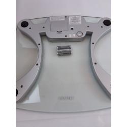 Digital Glass Stainless Steel Bathroom Scale Clear/Silver