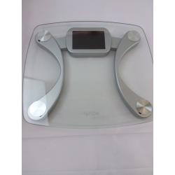 Digital Glass Stainless Steel Bathroom Scale Clear/Silver