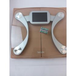 Digital Glass Stainless Steel Bathroom Scale Clear/Silver