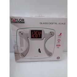 Digital Glass Stainless Steel Bathroom Scale Clear/Silver
