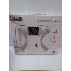 Digital Glass Stainless Steel Bathroom Scale Clear/Silver