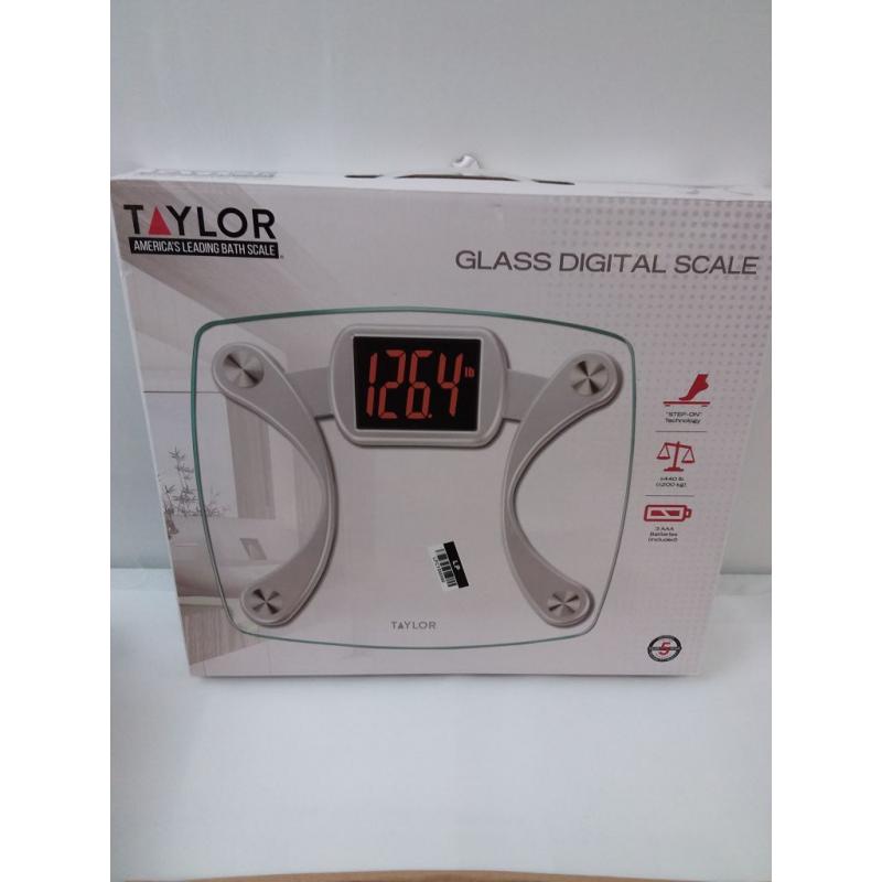 Digital Glass Stainless Steel Bathroom Scale Clear/Silver