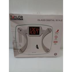 Digital Glass Stainless Steel Bathroom Scale Clear/Silver