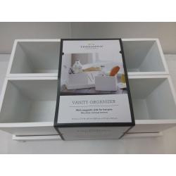 Modular Vanity Organizer with Magnetic Strip White -11.25X6.875X4.25