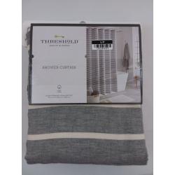 Stripe Shower Curtain Radiant Gray