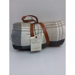 Outdoor Fall Tartan Plaid Fringe Throw Blanket - Hearth & Hand with Magnolia