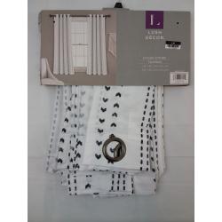 Striped Window Curtain Panels 52x63 - Set of 2 Hygge